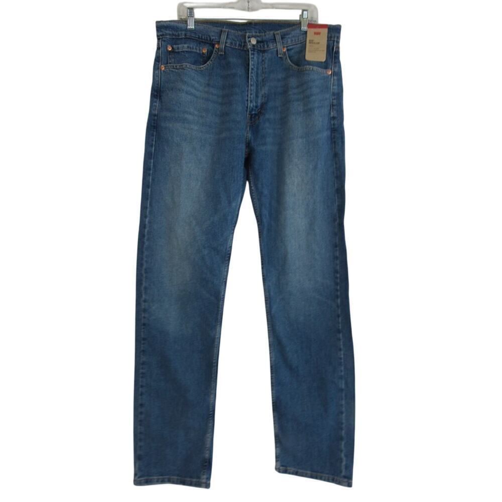 Levi’s 505 Regular Fit Jeans 34x34 Straight Leg Medium Wash NWT